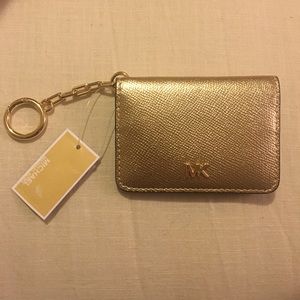 MICHAEL Michael Kors Gold Key Ring Card Holder